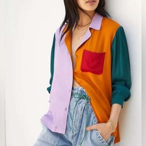 FARM Rio Multicolor Blouse with Red Pocket